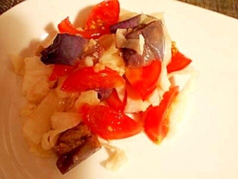 干し野菜で蒸しサラダ♪　茄子＆キャベツ＆トマト